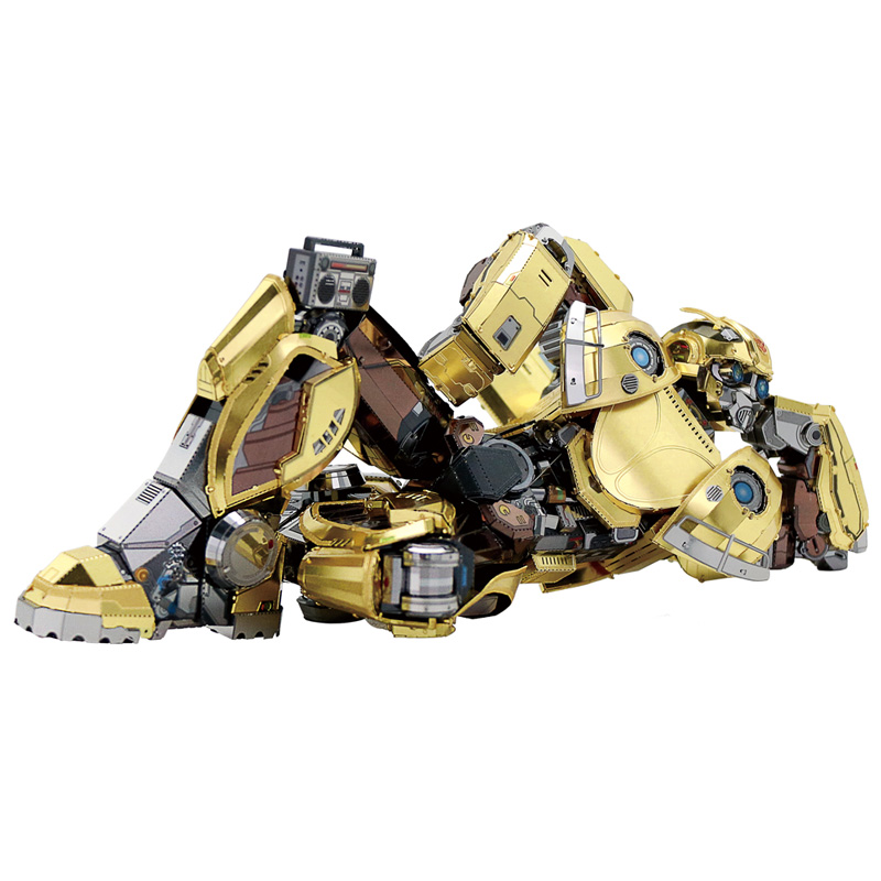 MU Transformers Bumblebee Movies DIY 3D Metal Puzzle Assemble Model Kits Toy