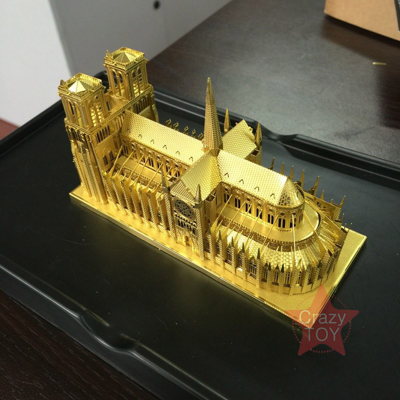 Fascinations ICONX Notre Dame Cathedral 3d Metal Model Kit for sale online